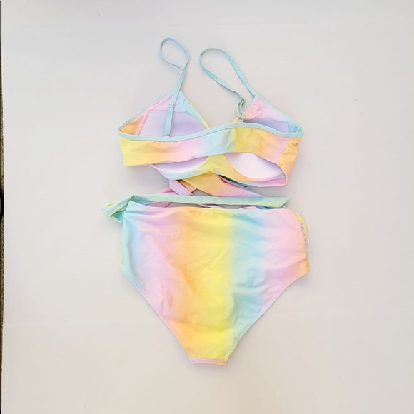 Women's Wrap Front High Waisted Bikini Set Two Pieces Bathing Suit Size XL - Picture 6 of 8